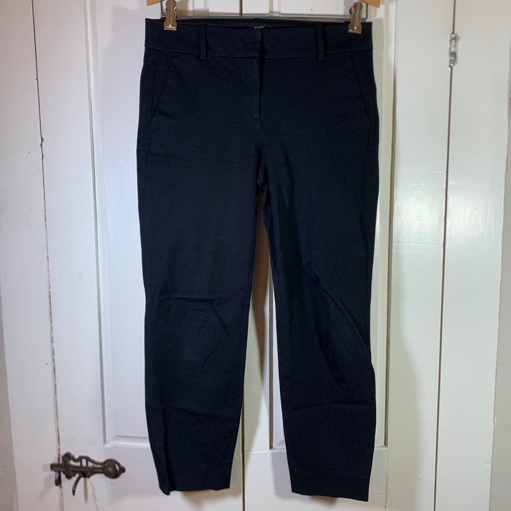 J.Crew Cameron Slim Crop Pant Black Four-Season Stretch H5532‎ Womens 4
